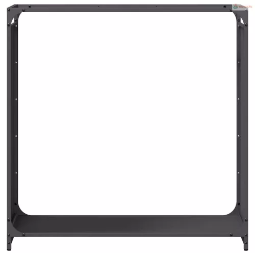 Fekete hidegen hengerelt acél tűzifatároló 90x28x90 cm