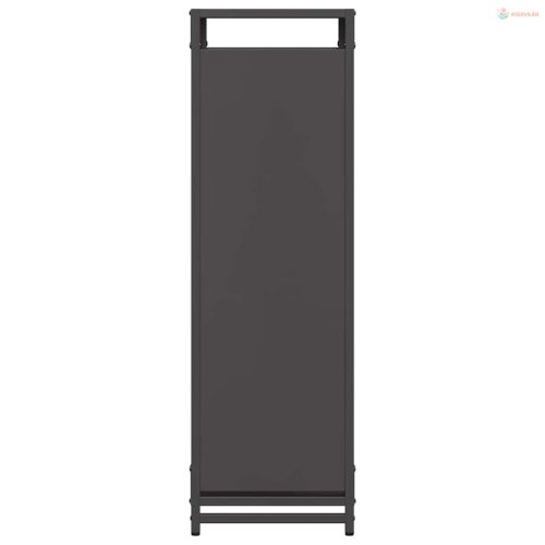 Fekete hidegen hengerelt acél tűzifatároló 90x28x90 cm