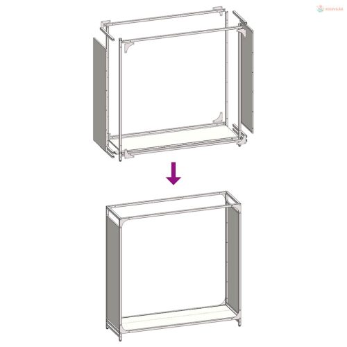 Fehér hidegen hengerelt acél tűzifatároló 90x28x90 cm