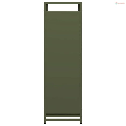 Olívazöld hidegen hengerelt acél tűzifatároló 90x28x90 cm