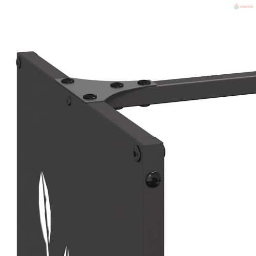 Fekete hidegen hengerelt acél tűzifatároló 40x30x80 cm