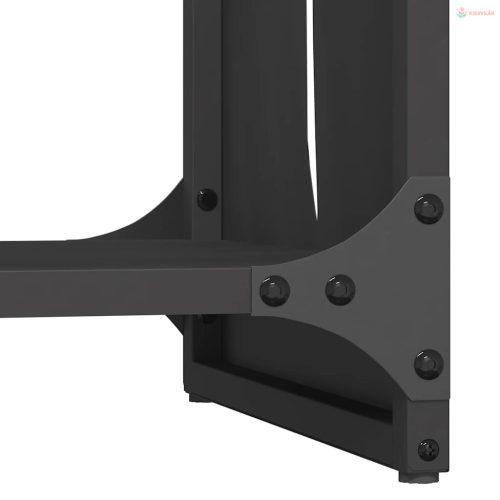 Fekete hidegen hengerelt acél tűzifatároló 40x30x80 cm