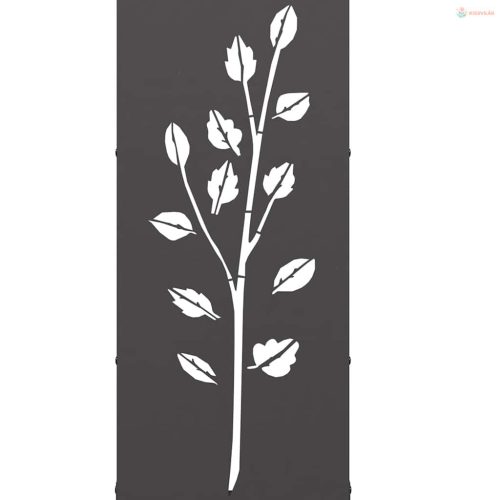 Fekete hidegen hengerelt acél tűzifatároló 40x30x80 cm