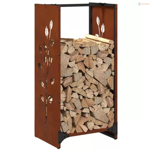 Tűzifa állvány 40x30x80 cm időjárásálló acélból