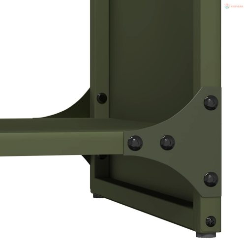 Olívazöld hidegen hengerelt acél tűzifatároló 40x30x80 cm