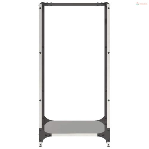 Rozsdamentes acél tűzifatároló 40x30x80 cm