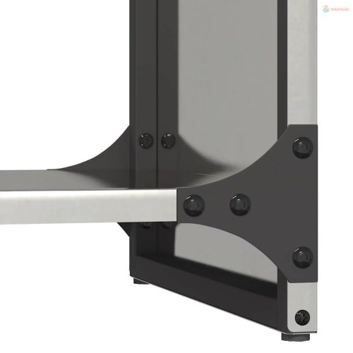 Rozsdamentes acél tűzifatároló 40x30x80 cm