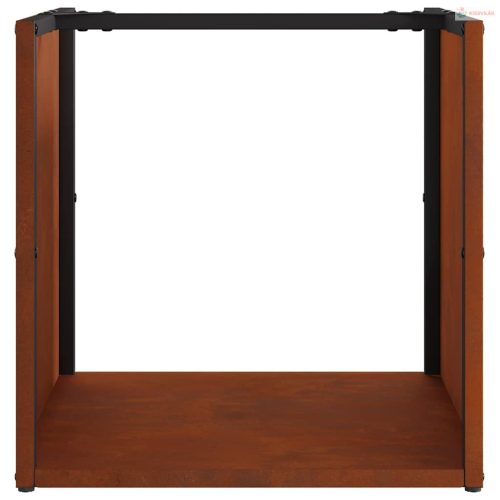 Tűzifa állvány 40x40x40 cm időjárásálló acélból