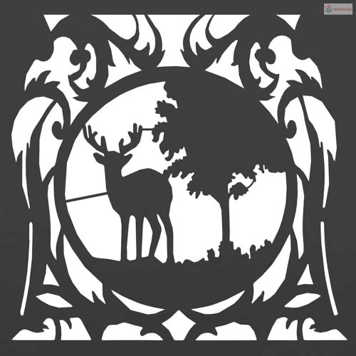 Fekete hidegen hengerelt acél tűzifatároló 40x40x40 cm