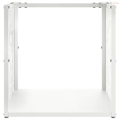 Fehér hidegen hengerelt acél tűzifatároló 40x40x40 cm