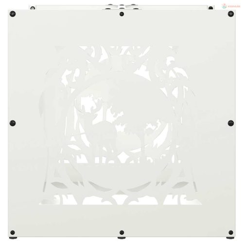 Fehér hidegen hengerelt acél tűzifatároló 40x40x40 cm