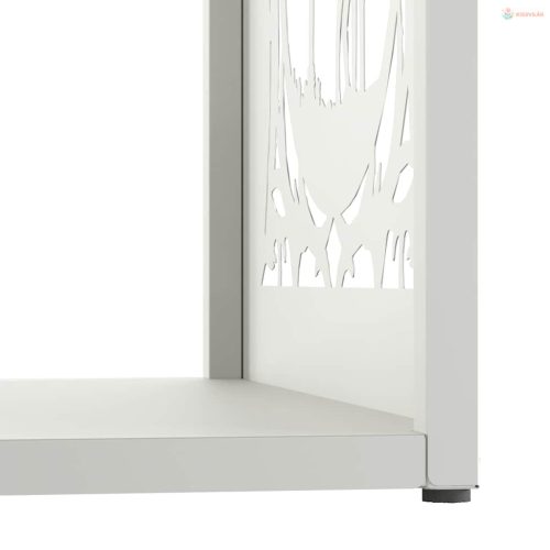 Fehér hidegen hengerelt acél tűzifatároló 40x40x40 cm