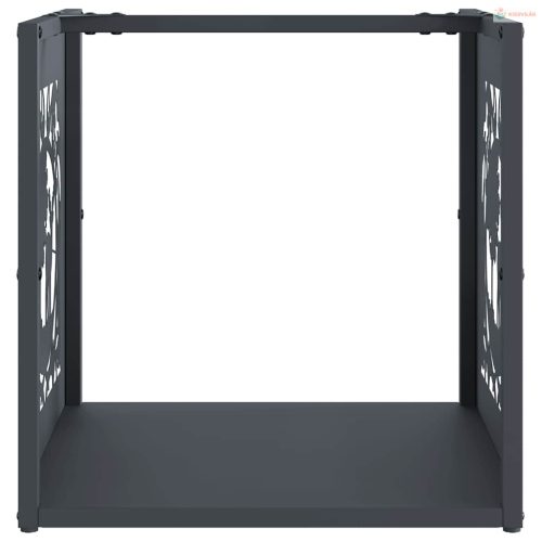 Antracitszürke hidegen hengerelt acél tűzifatároló 40x40x40 cm