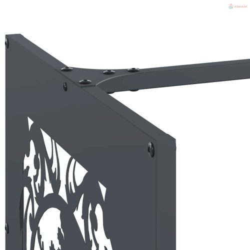 Antracitszürke hidegen hengerelt acél tűzifatároló 40x40x40 cm