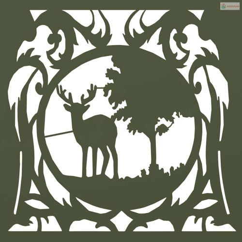 Olívazöld hidegen hengerelt acél tűzifatároló 40x40x40 cm