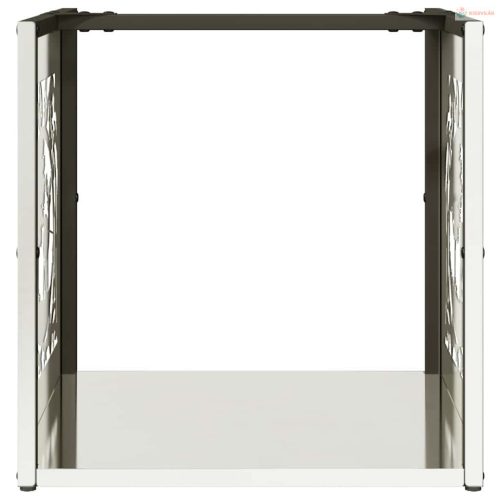 Rozsdamentes acél tűzifatároló 40x40x40 cm