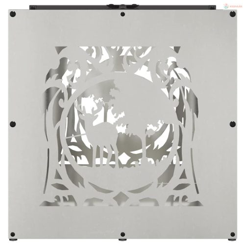 Rozsdamentes acél tűzifatároló 40x40x40 cm