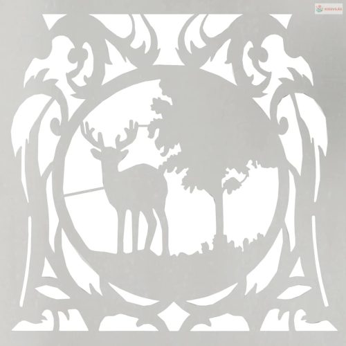 Rozsdamentes acél tűzifatároló 40x40x40 cm