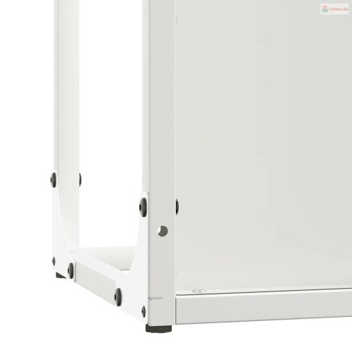 Fehér hidegen hengerelt acél tűzifatároló 25x25x60 cm