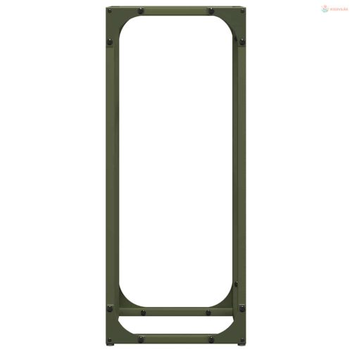 Olívazöld hidegen hengerelt acél tűzifatároló 25x25x60 cm