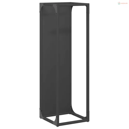 Fekete hidegen hengerelt acél tűzifatároló 25x25x80 cm