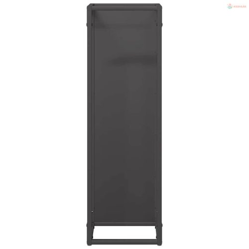 Fekete hidegen hengerelt acél tűzifatároló 25x25x80 cm