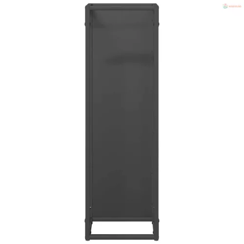 Fekete hidegen hengerelt acél tűzifatároló 25x25x80 cm
