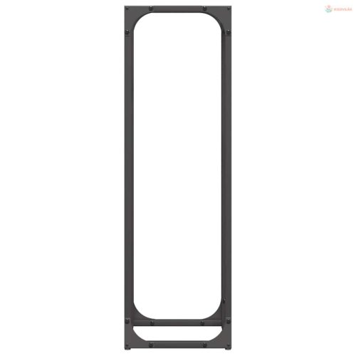 Fekete hidegen hengerelt acél tűzifatároló 25x25x80 cm