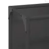 Fekete hidegen hengerelt acél tűzifatároló 25x25x80 cm