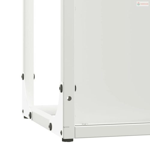 Fehér hidegen hengerelt acél tűzifatároló 25x25x80 cm