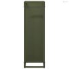 Olívazöld hidegen hengerelt acél tűzifatároló 25x25x80 cm