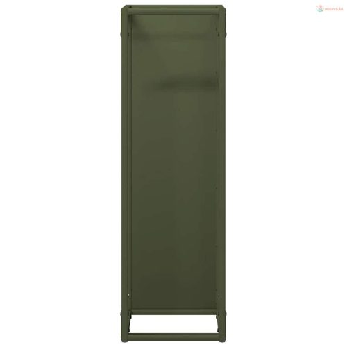 Olívazöld hidegen hengerelt acél tűzifatároló 25x25x80 cm