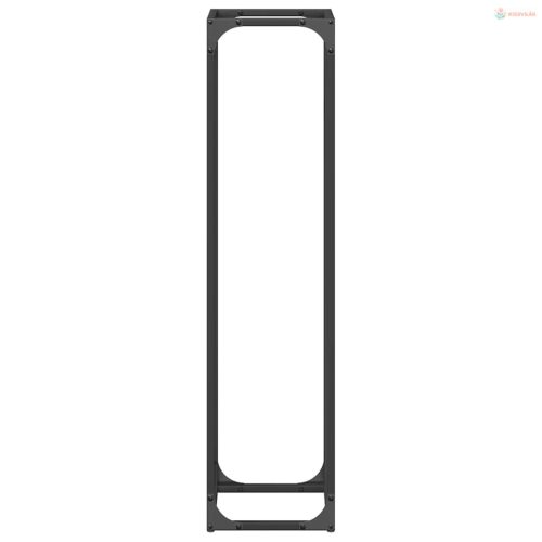 Fekete hidegen hengerelt acél tűzifatároló 25x25x100 cm