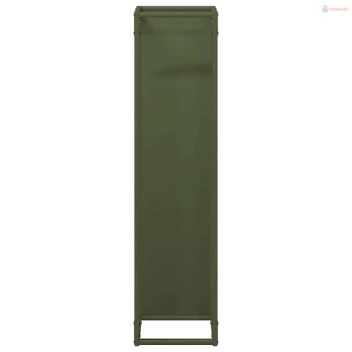 Olívazöld hidegen hengerelt acél tűzifatároló 25x25x100 cm