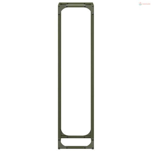 Olívazöld hidegen hengerelt acél tűzifatároló 25x25x100 cm