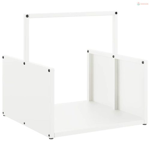 Fehér hidegen hengerelt acél tűzifatároló 40x40x40 cm