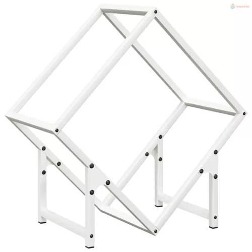 Fehér hidegen hengerelt acél tűzifatároló 50x25x50 cm