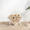 Fehér hidegen hengerelt acél tűzifatároló 50x25x50 cm