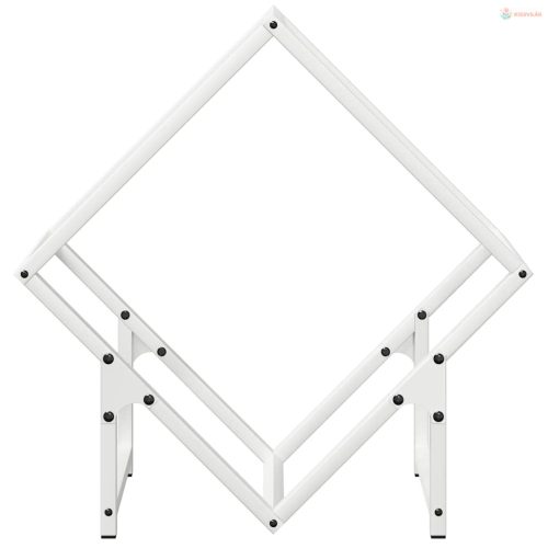 Fehér hidegen hengerelt acél tűzifatároló 50x25x50 cm