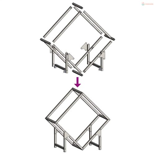 Fehér hidegen hengerelt acél tűzifatároló 50x25x50 cm