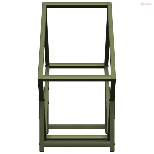 Olívazöld hidegen hengerelt acél tűzifatároló 50x25x50 cm