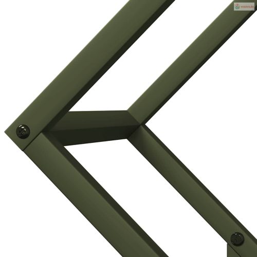 Olívazöld hidegen hengerelt acél tűzifatároló 50x25x50 cm