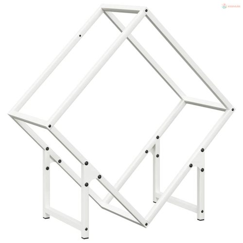 Fehér hidegen hengerelt acél tűzifatároló 60x25x60 cm