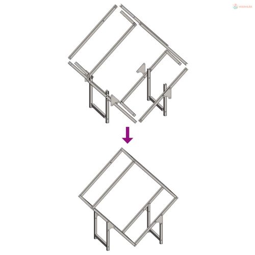 Fehér hidegen hengerelt acél tűzifatároló 60x25x60 cm