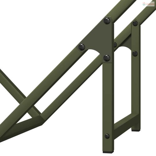 Olívazöld hidegen hengerelt acél tűzifatároló 60x25x60 cm