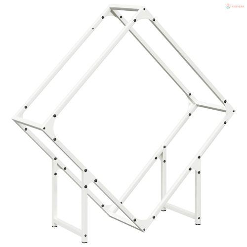 Fehér hidegen hengerelt acél tűzifatároló 80x25x80 cm