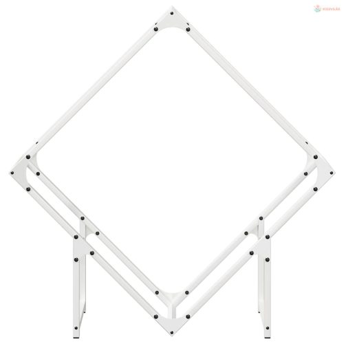 Fehér hidegen hengerelt acél tűzifatároló 80x25x80 cm