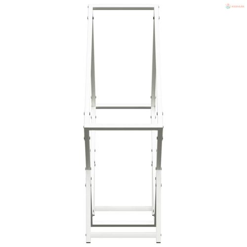 Fehér hidegen hengerelt acél tűzifatároló 80x25x80 cm