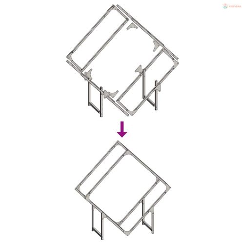 Fehér hidegen hengerelt acél tűzifatároló 80x25x80 cm