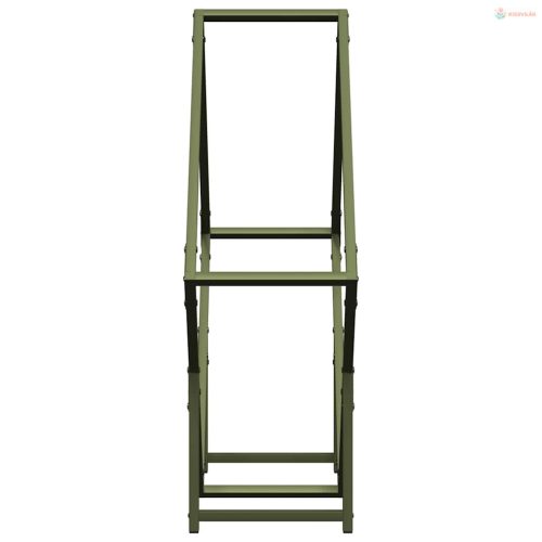 Olívazöld hidegen hengerelt acél tűzifatároló 80x25x80 cm